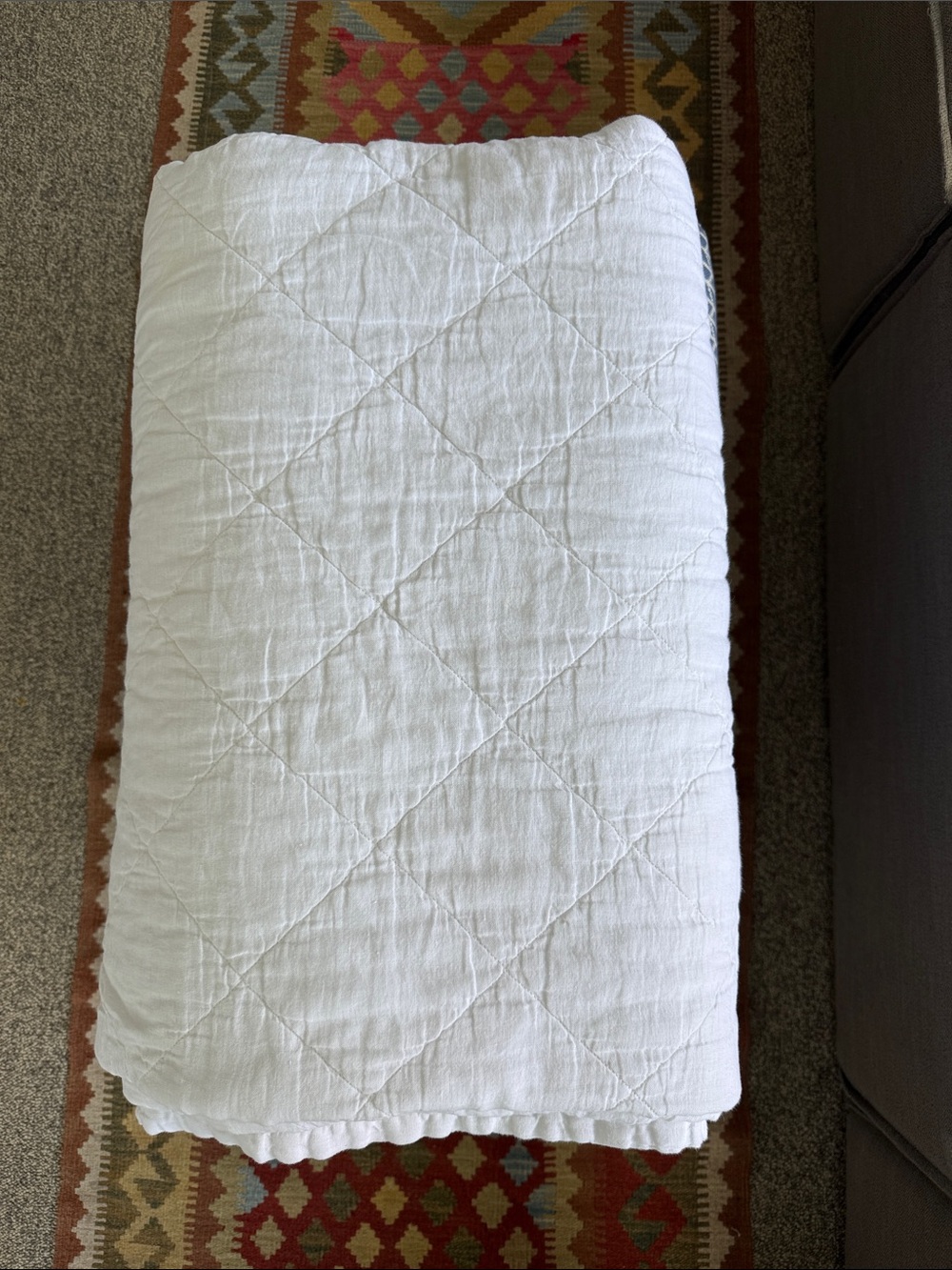 Brooklinen Washed European Linen Quilt Queen - Picture 2 of 4